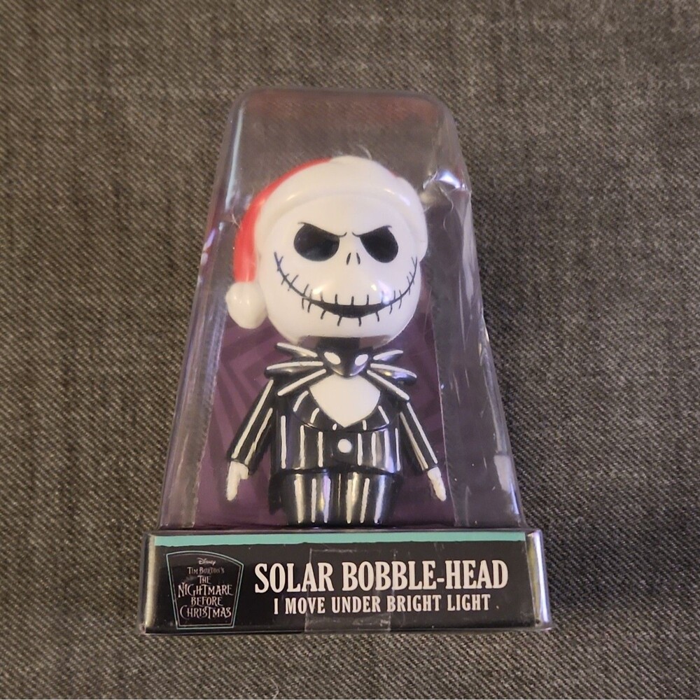 Nightmare Before Christmas Jack Skellington Solar Bobblehead (dented pkging)